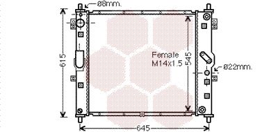 VAN WEZEL Radiators, Motora dzesēšanas sistēma 81002089